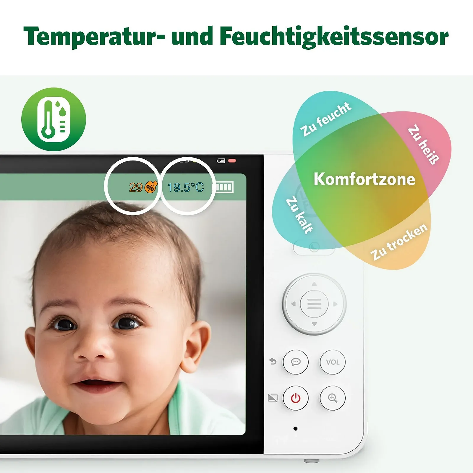 Відеоняня LeapFrog LF920HD 7 дюймів 720p HD Colour Night Vision 360° 8X Zoom, фото №10 Відеоняня LeapFrog LF920HD 7 дюймів 720p HD Colour Night Vision 360° 8X Zoom, фото №10
