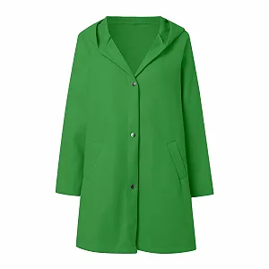 Куртка Вовняна з капюшоном Однотонна synthetic.ua - Фото 1