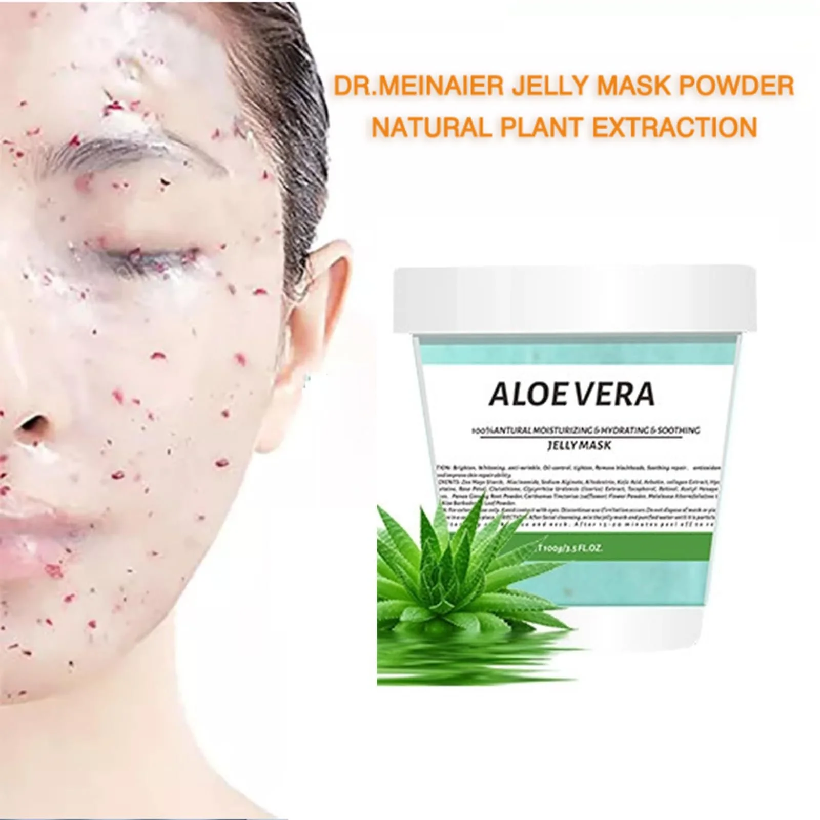 Маска для обличчя порошкова Aloe Vera Peel-Off Зволожуюча, фото №2