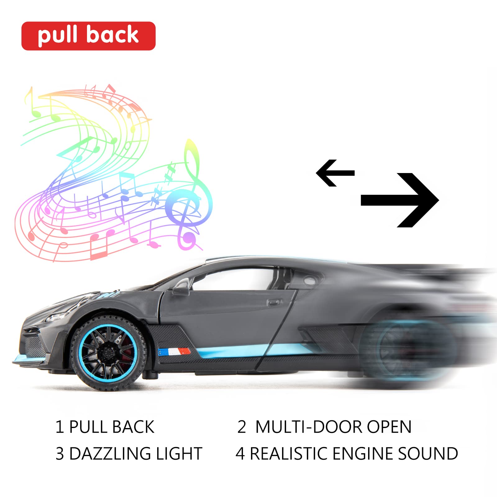 Игрушечная машинка Bugatti Divo, модель автомобиля, инерционные машинки, игрушечная машинка для малышей, детей, мальчиков, девочек, подарок, фото №3 Игрушечная машинка Bugatti Divo, модель автомобиля, инерционные машинки, игрушечная машинка для малышей, детей, мальчиков, девочек, подарок, фото №3