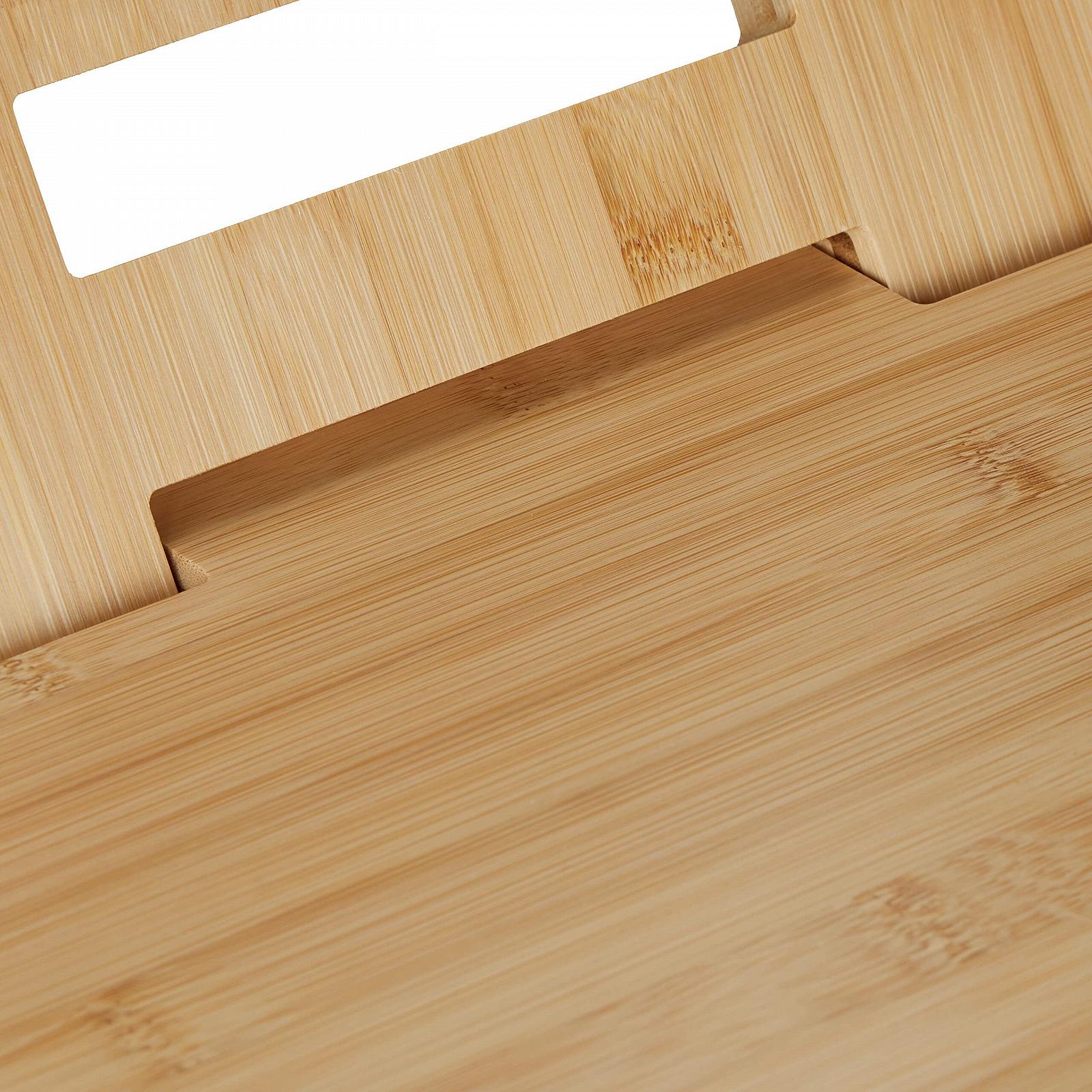 Надставка для стола Тип Relaxdays Бамбук 2 полки Регулируемая высота Натуральный, фото №7