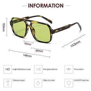 Солнцезащитные очки JCTAIFOO Ретро Классические 70-ые Винтажные Прямоугольные Oversized Квадратные synthetic.ua - Фото 1