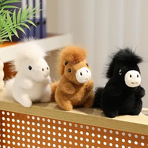 Мягкая игрушка Small Horse Foal Plush Doll 13 см Коричневая synthetic.ua - Фото 1