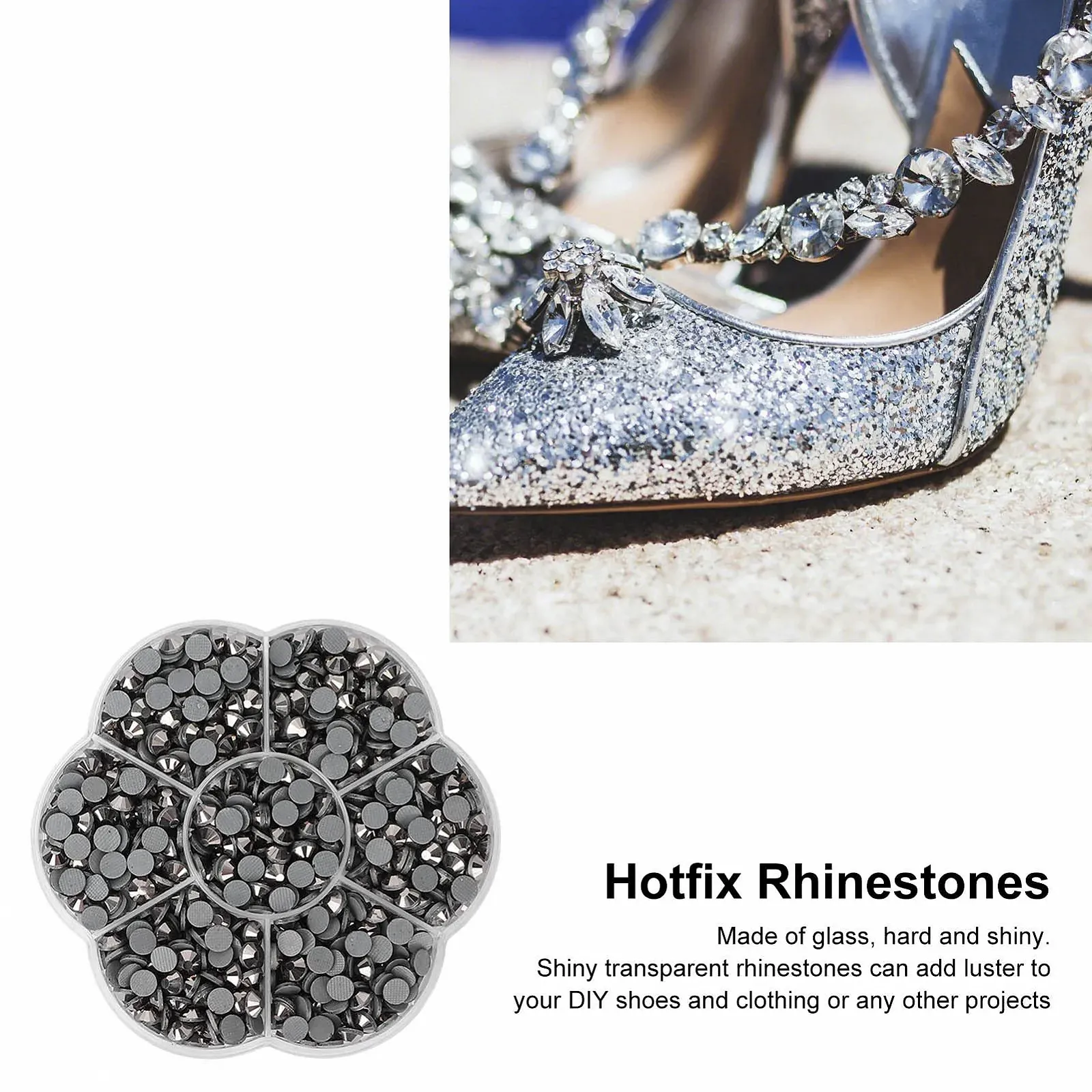 Стрази Скляні JM201 Мінеральна Зола Прозорий, фото №4