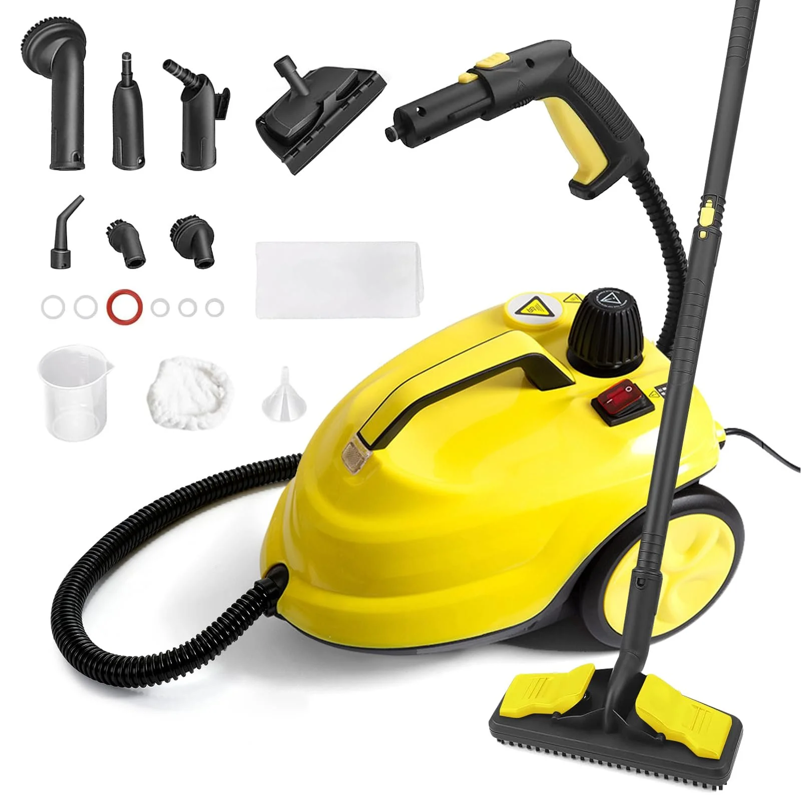 Пароочисник 2000 Вт 5 бар 108 м² 2 л з набором для чищення підлоги та насадками для меблів і килимів, фото №1 Пароочисник 2000 Вт 5 бар 108 м² 2 л з набором для чищення підлоги та насадками для меблів і килимів, фото №1