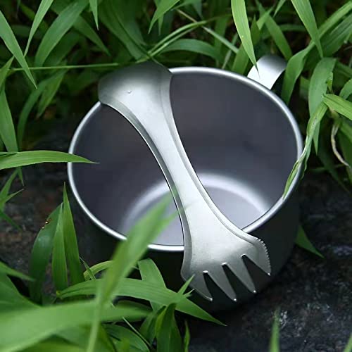 Вилка SSTI титановий 3-в-1 для подорожей кемпінгу Abrasive Blasting, фото №5 Вилка SSTI титановий 3-в-1 для подорожей кемпінгу Abrasive Blasting, фото №5