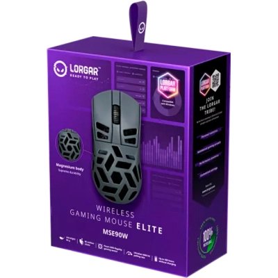 Мышка Lorgar Elite MSE90W Wireless/Bluetooth Dark Grey (LRG-MSE90W-DG), фото №11 Мышка Lorgar Elite MSE90W Wireless/Bluetooth Dark Grey (LRG-MSE90W-DG), фото №11