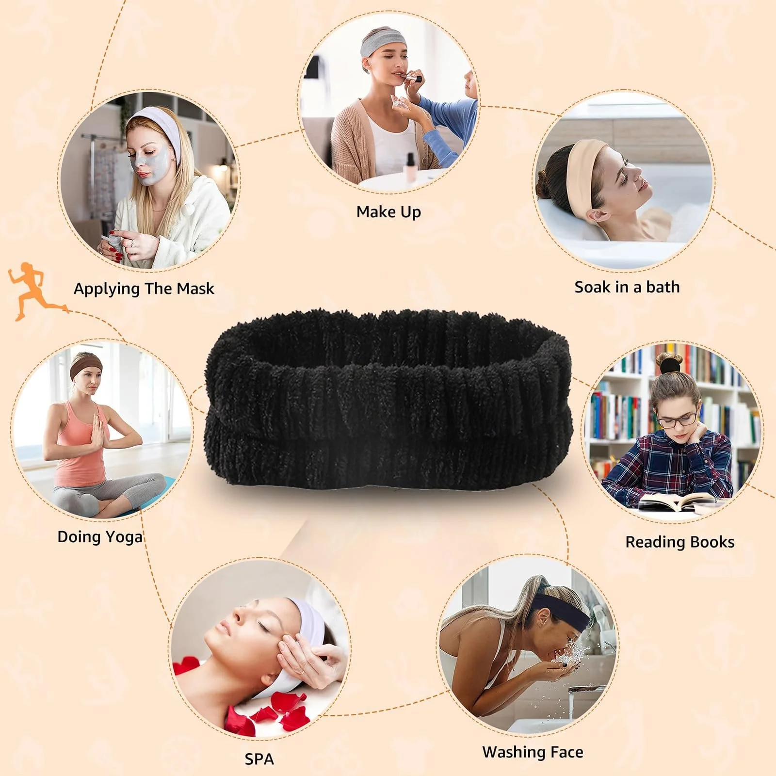 Повязка на голову эластичная, фото №5