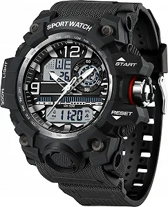 Чоловічий військовий годинник Цифровий спортивний Водонепроникний 12/24 години - Фото 1