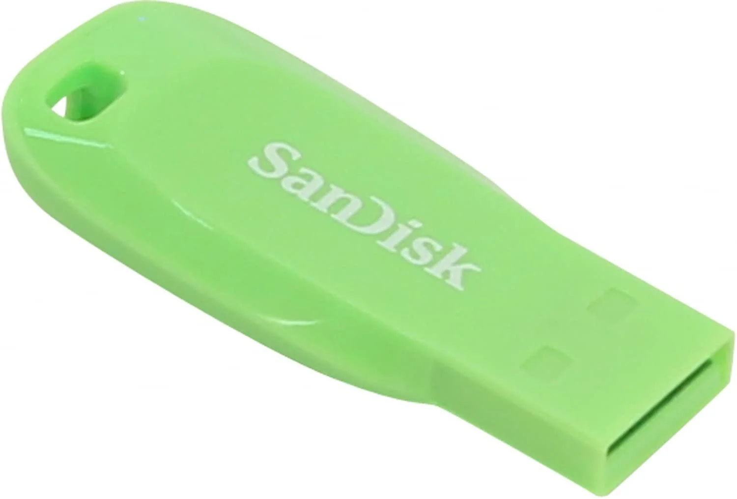USB-накопичувач SanDisk Cruzer Blade 32 ГБ Electric Green, фото №1