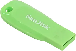 Купити USB-накопичувач SanDisk Cruzer Blade 32 ГБ Electric Green - Фото 1 USB-накопичувач SanDisk Cruzer Blade 32 ГБ Electric Green - Фото 1