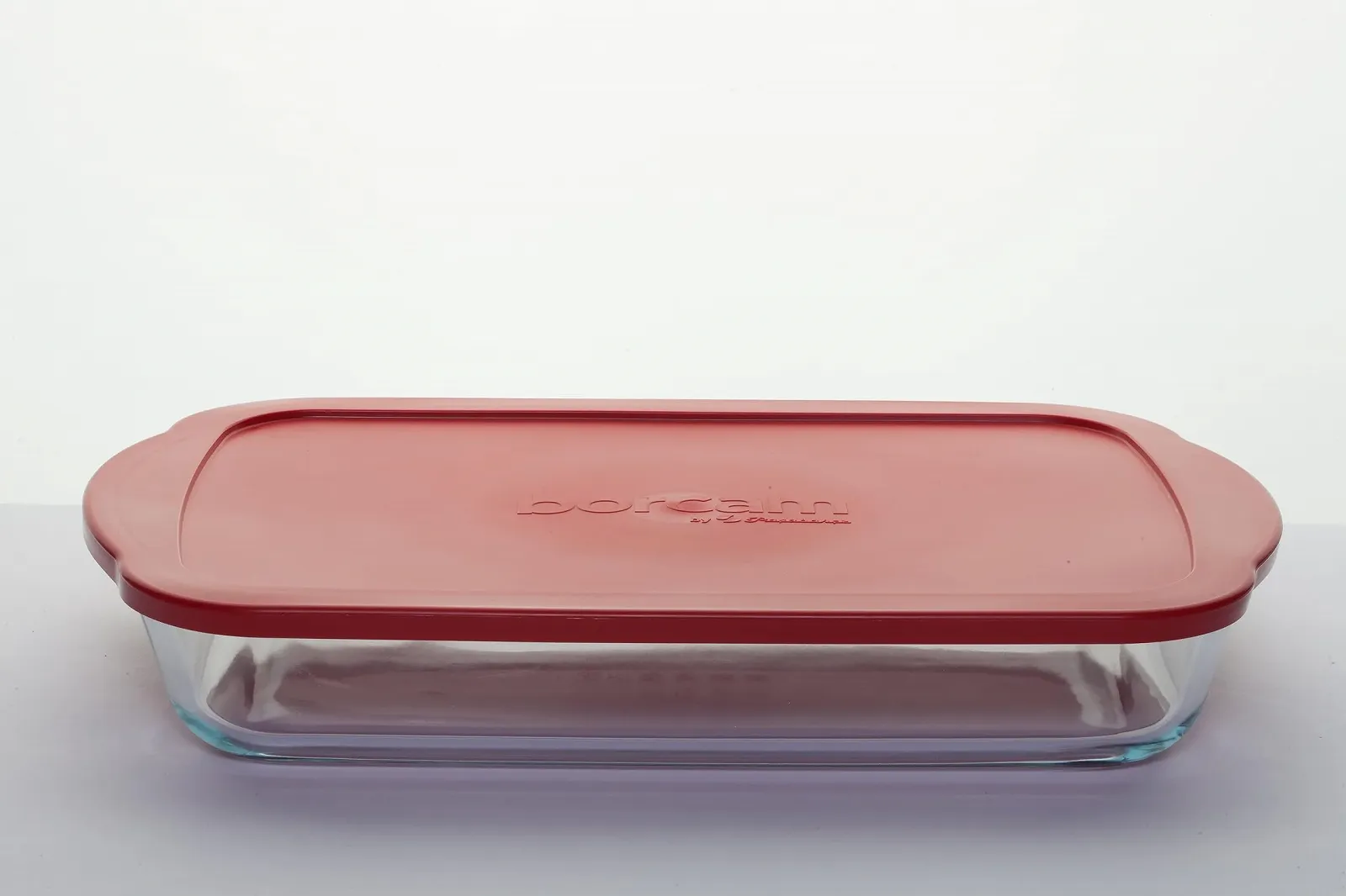 Форма для запікання Pasabahce Borcam 59124 скляна прямокутна з червоною кришкою 40 x 25 см 3.85 л, фото №2