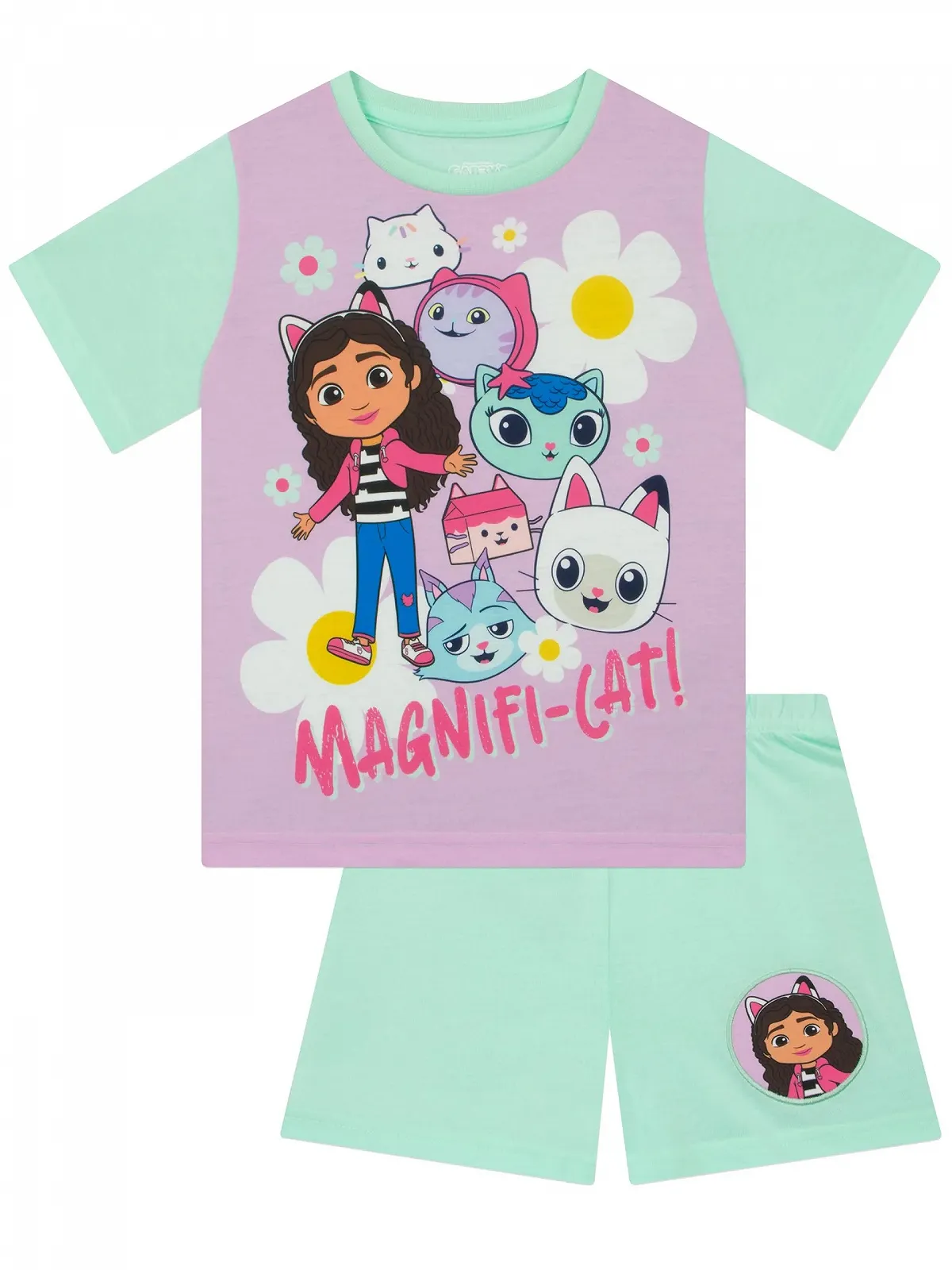 Піжама DreamWorks Gabbys Dollhouse Дитяча з короткими рукавами Літня Мила для дівчаток, фото №1 Піжама DreamWorks Gabbys Dollhouse Дитяча з короткими рукавами Літня Мила для дівчаток, фото №1