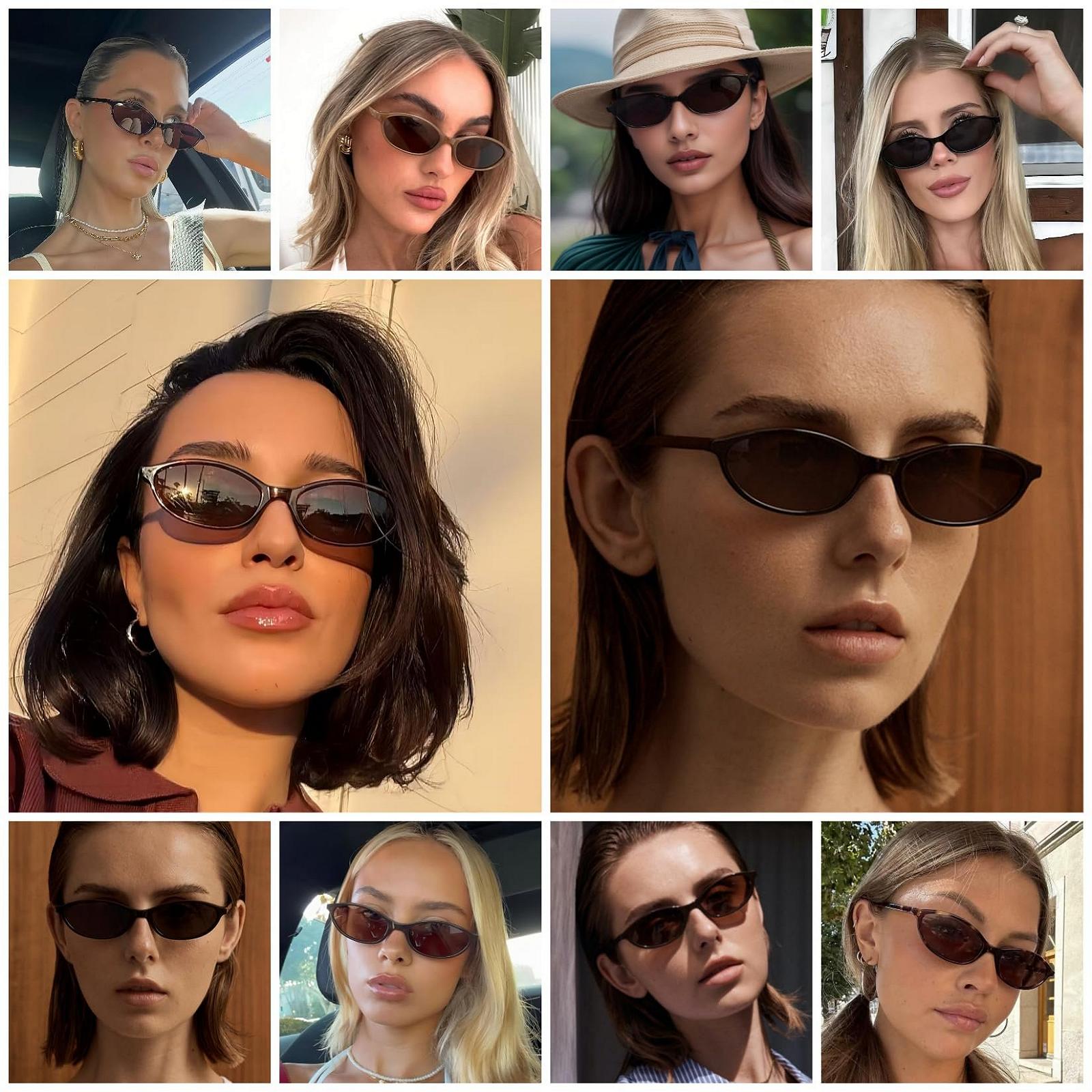 Овальні сонцезахисні окуляри в стилі ретро RUNHUIS, вінтажні тонкі окуляри «котяче око», фото №6 Овальні сонцезахисні окуляри в стилі ретро RUNHUIS, вінтажні тонкі окуляри «котяче око», фото №6