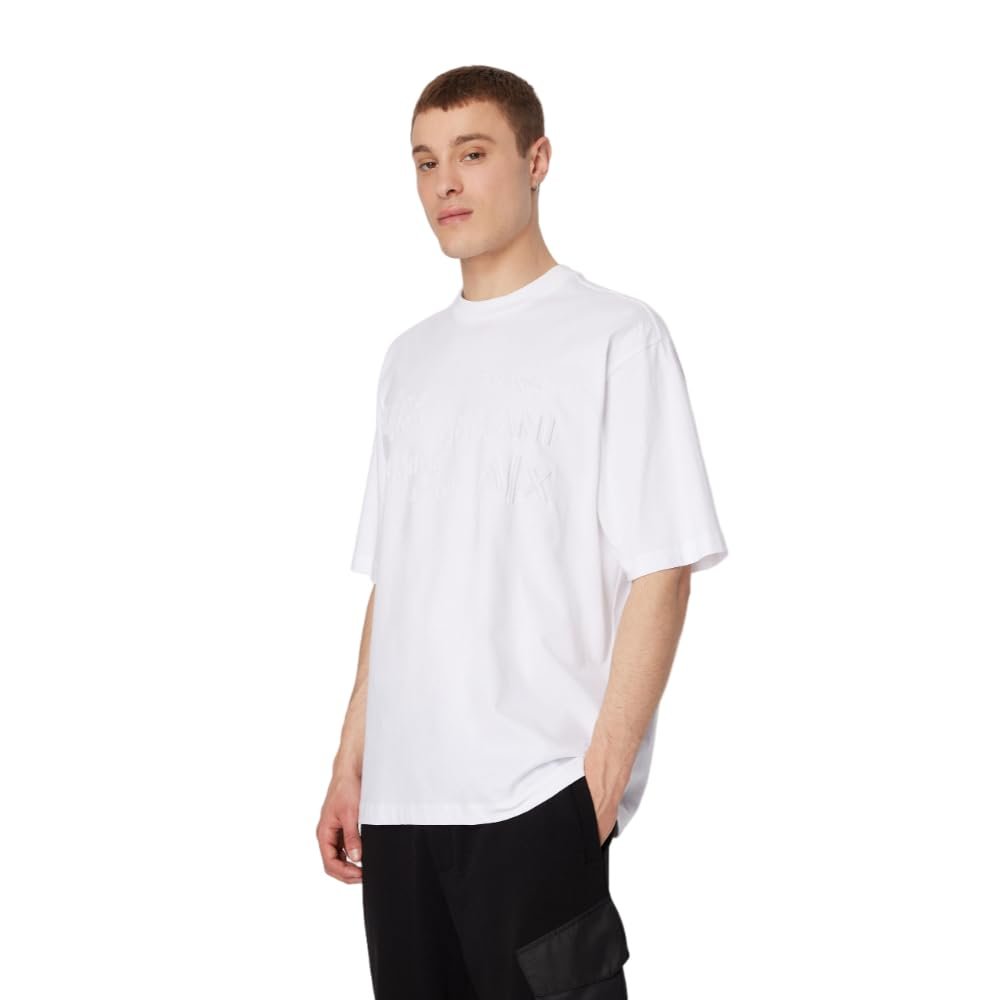 Джемпер-поло чоловічий Armani Exchange Oversized, з важкого бавовняного джерсі, з рельєфним логотипом, фото №1