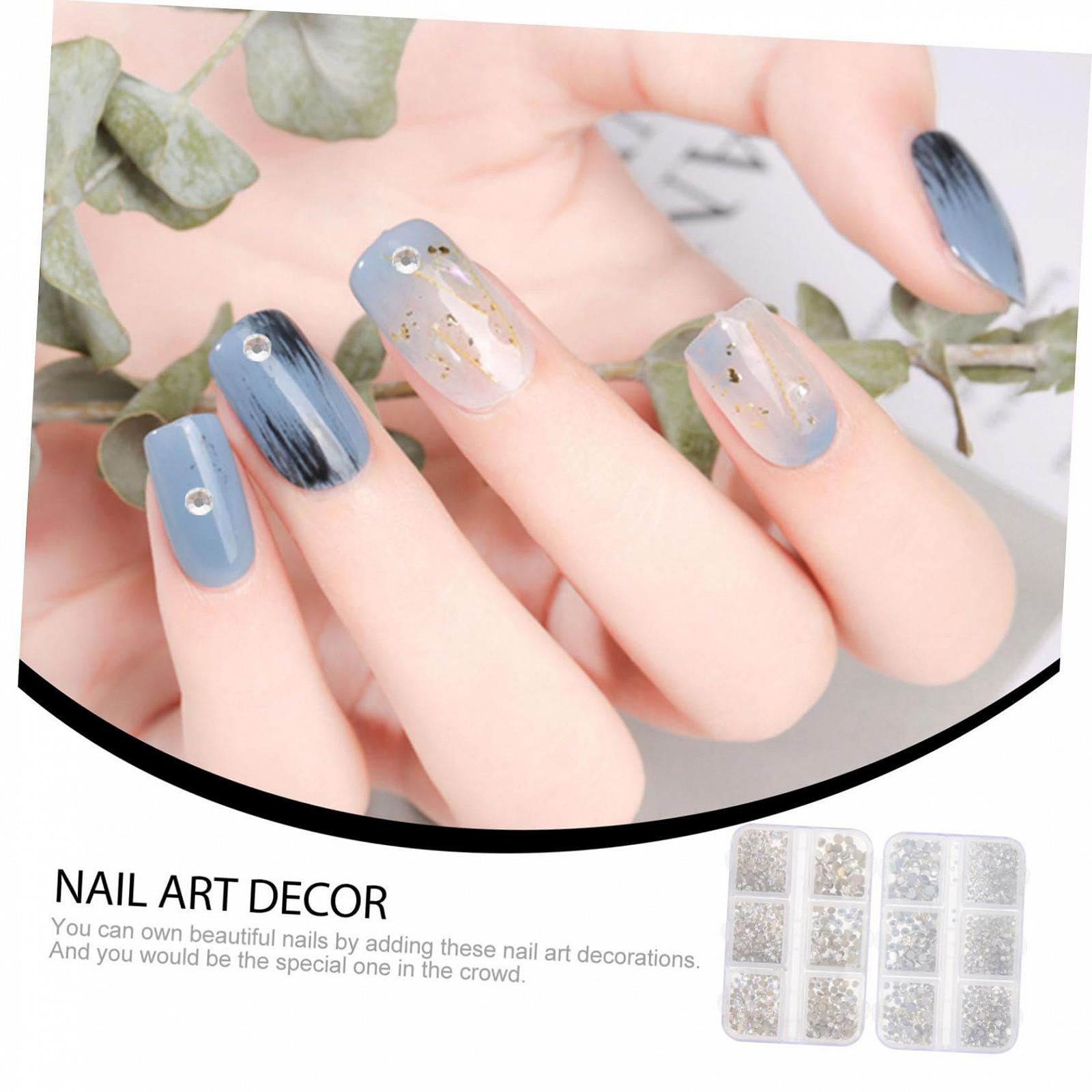 Аксессуары для ногтей Mikinona, 2 коробки, блестки, подвески, украшения для ногтей своими руками, хлопья, блестки, украшения для ногтей, стразы, фото №9