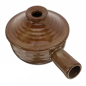 Кастрюля для запекания керамическая термостойкая антипригарная с крышкой и отверстием для пара - Фото 1