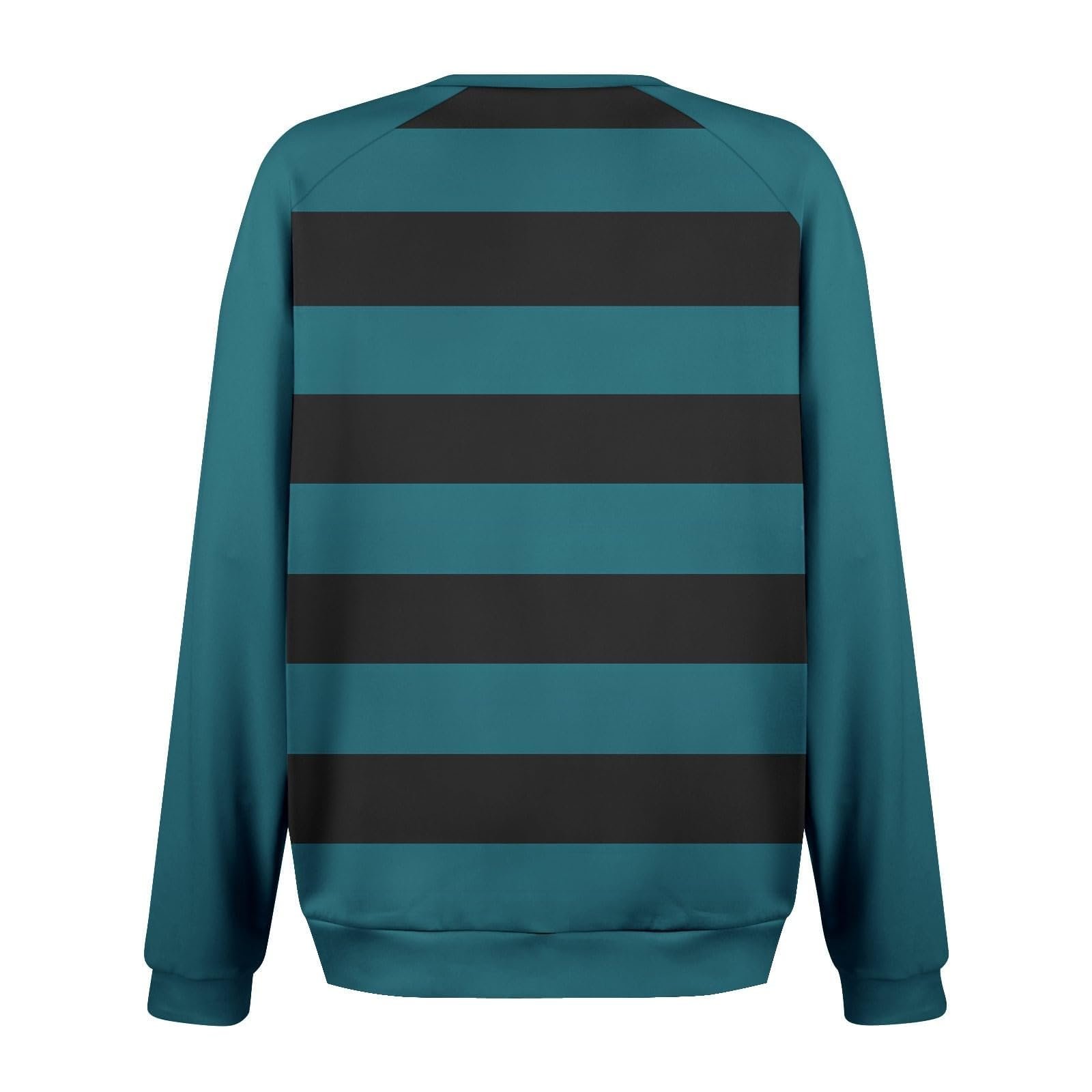 Женский свитшот Generisch без капюшона, повседневный, свободного кроя, большого размера, дышащий, праздничный, с круглым вырезом, костюм на Хэллоуин, ведьма, фото №3