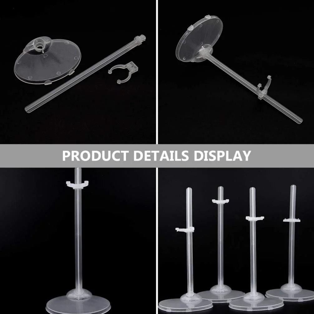 Набір EXCEART Пластикові Підставки для Ляльок Дисплей Тримач 21 см Прозорий тримач ляльки для 9 дюймів 10 дюймів і 11 дюймів Ляльки Білий, фото №5