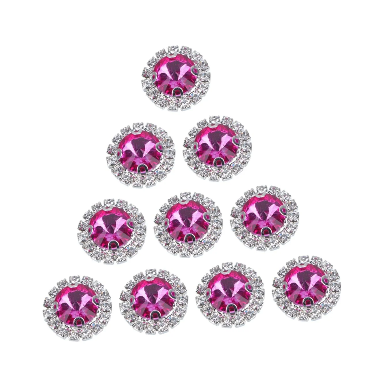 Стрази Круглі STOBOK 20 шт Рожеві, фото №1