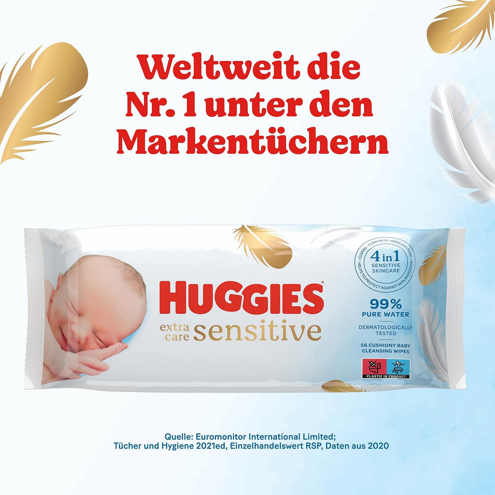 Влажные салфетки Huggies Pure Extra Care, 8 упаковок, фото №6