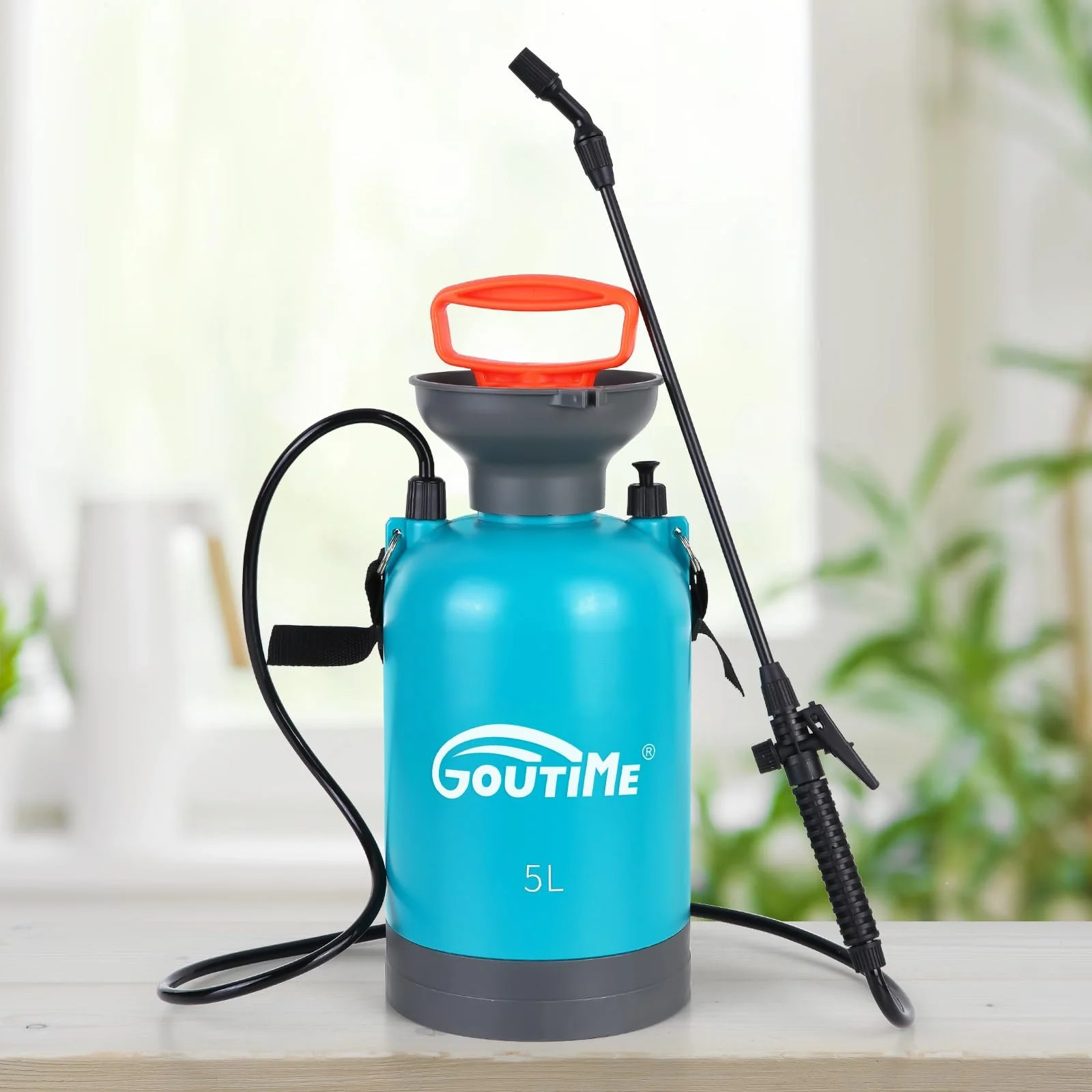 Напірний обприскувач Goutime Кислотостійкий 5 л Шланг 1.3 м, фото №8 Напірний обприскувач Goutime Кислотостійкий 5 л Шланг 1.3 м, фото №8