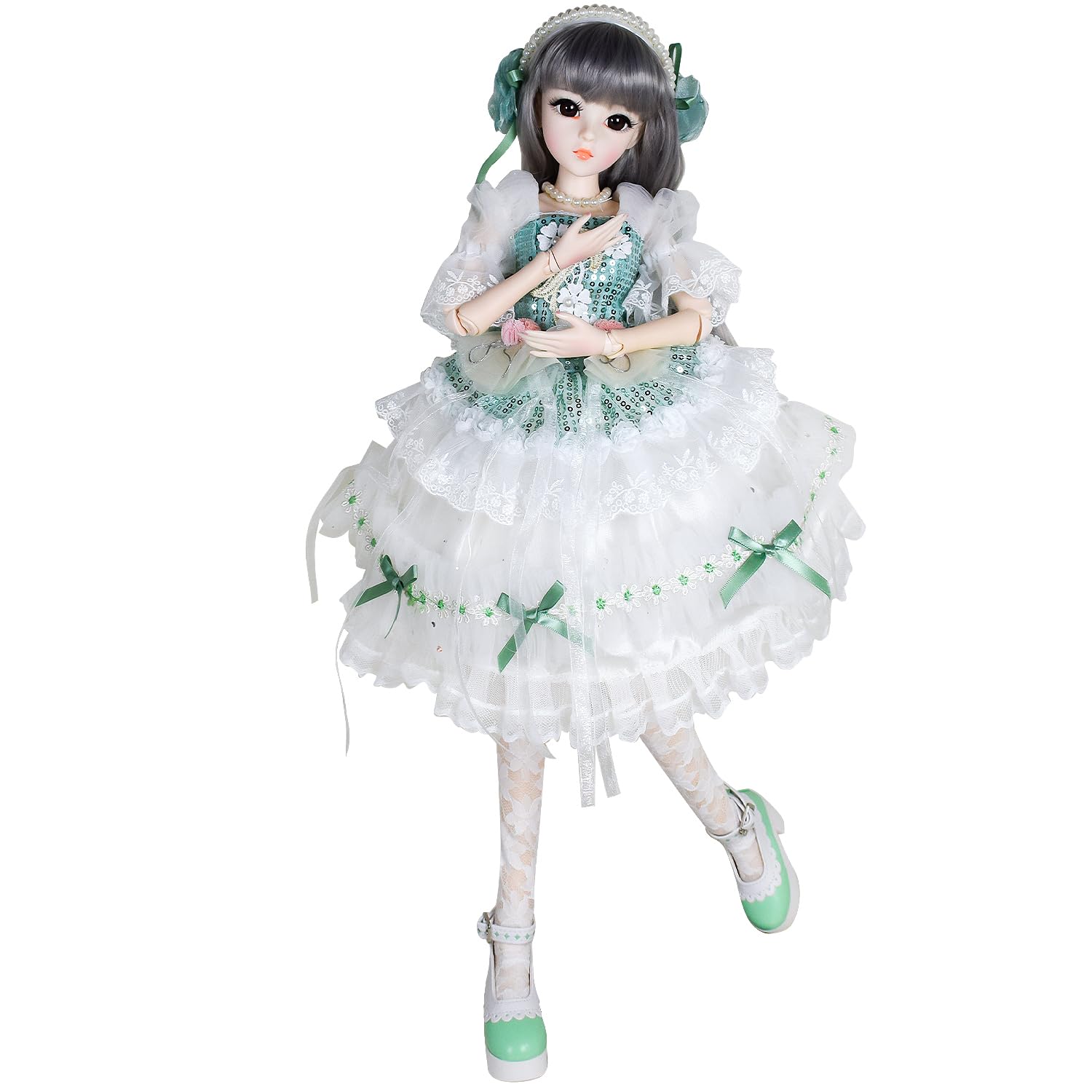 Лялька EVA BJD 1/3 BJD Doll Ball Mechanical Articulated 61 см Принцеса SD з макіяжем + Повний набір аксесуарів (Sylph), фото №7