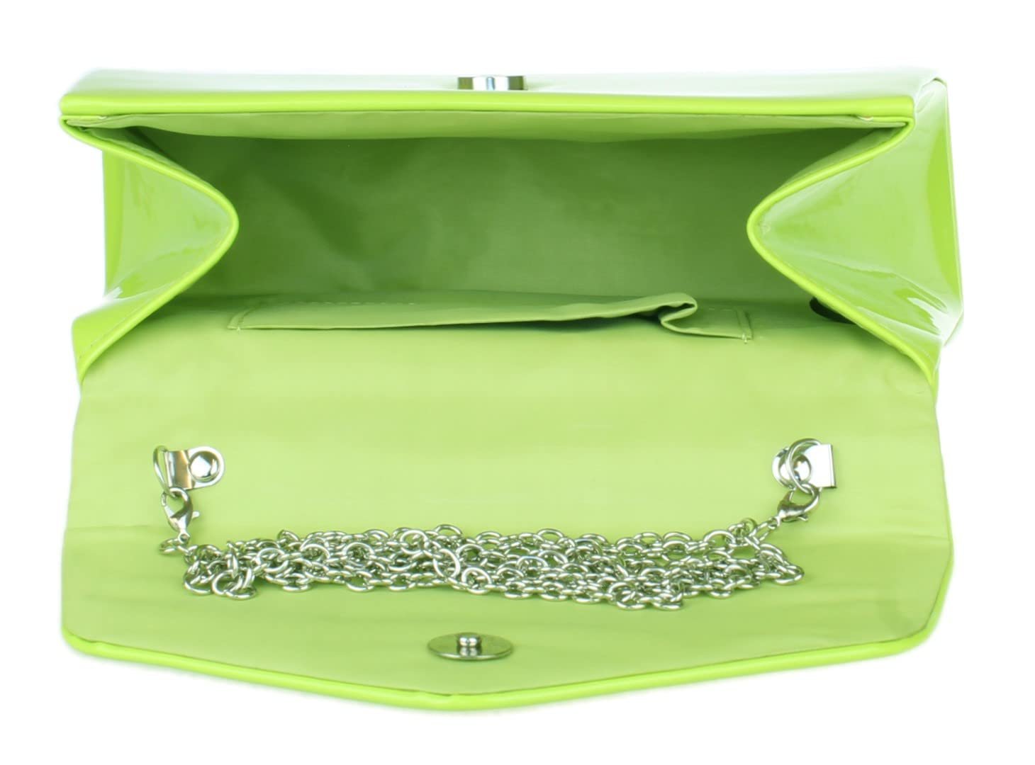 Клатч Girly Handbags лакированный, женский, маленький жесткий, фото №4