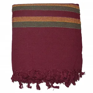 Покрывало на кровать Orientalhaus Nepal Хлопок (Винно-красный/Зеленый/Желтый) - Фото 1