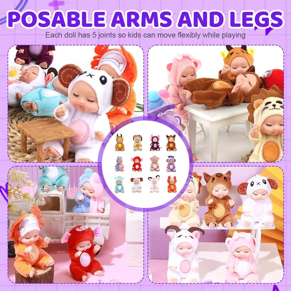 Міні Лялька Fiotha 12 шт. 9 см Різнокольоровий, фото №6