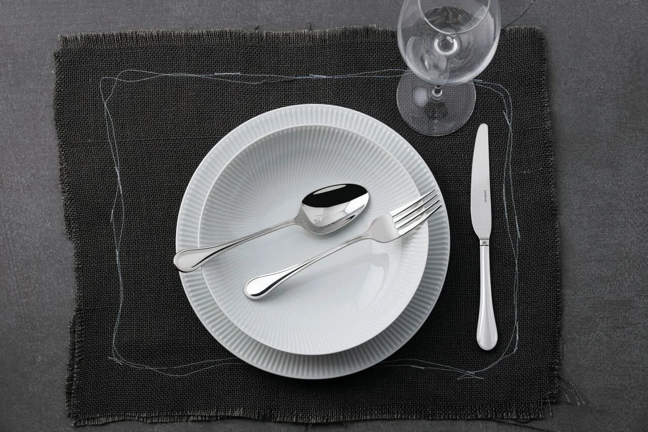 Набір столового посуду Sambonet Royal 52563-G6, нержавіюча сталь 18/10, на 6 персон, 30 предметів, фото №3 Набір столового посуду Sambonet Royal 52563-G6, нержавіюча сталь 18/10, на 6 персон, 30 предметів, фото №3