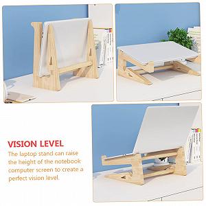Подставка для ноутбука Yardenfun Holz для стола, поднимает экран, уменьшает боль в шее и спине, для офиса и дома synthetic.ua - Фото 1