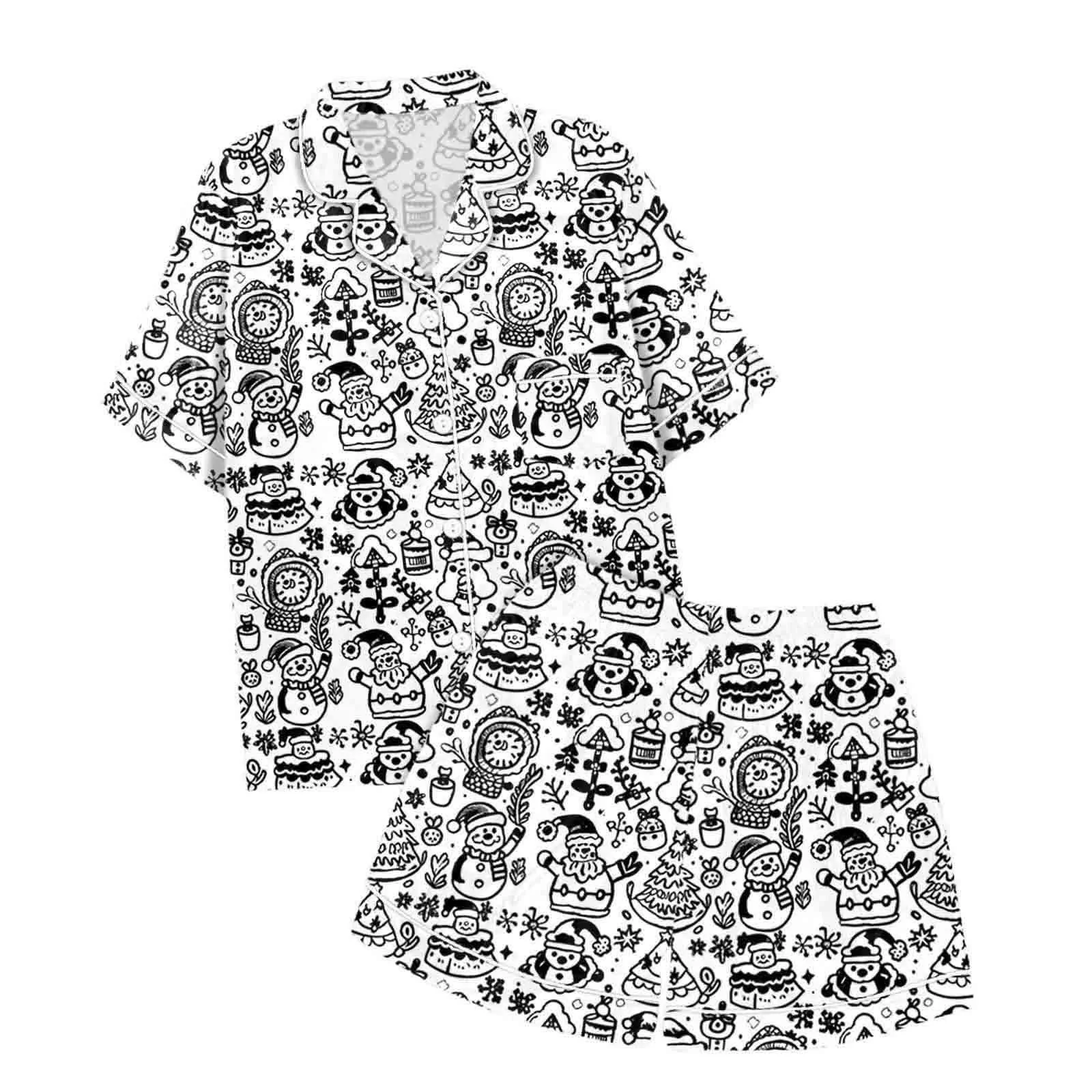 Дитячий набір для розмальовування піжам, Зимова піжама, Мультяшний принт для ручного розпису, фото №4