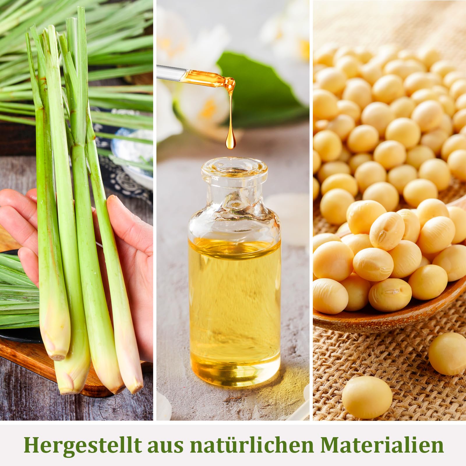 Свеча Citronella Набор 100 часов 8 штук Citronella Свечи Ароматические Свечи 100% Натуральный Соевый Воск для улицы Натуральные Свечи с Цитронеллой, фото №3