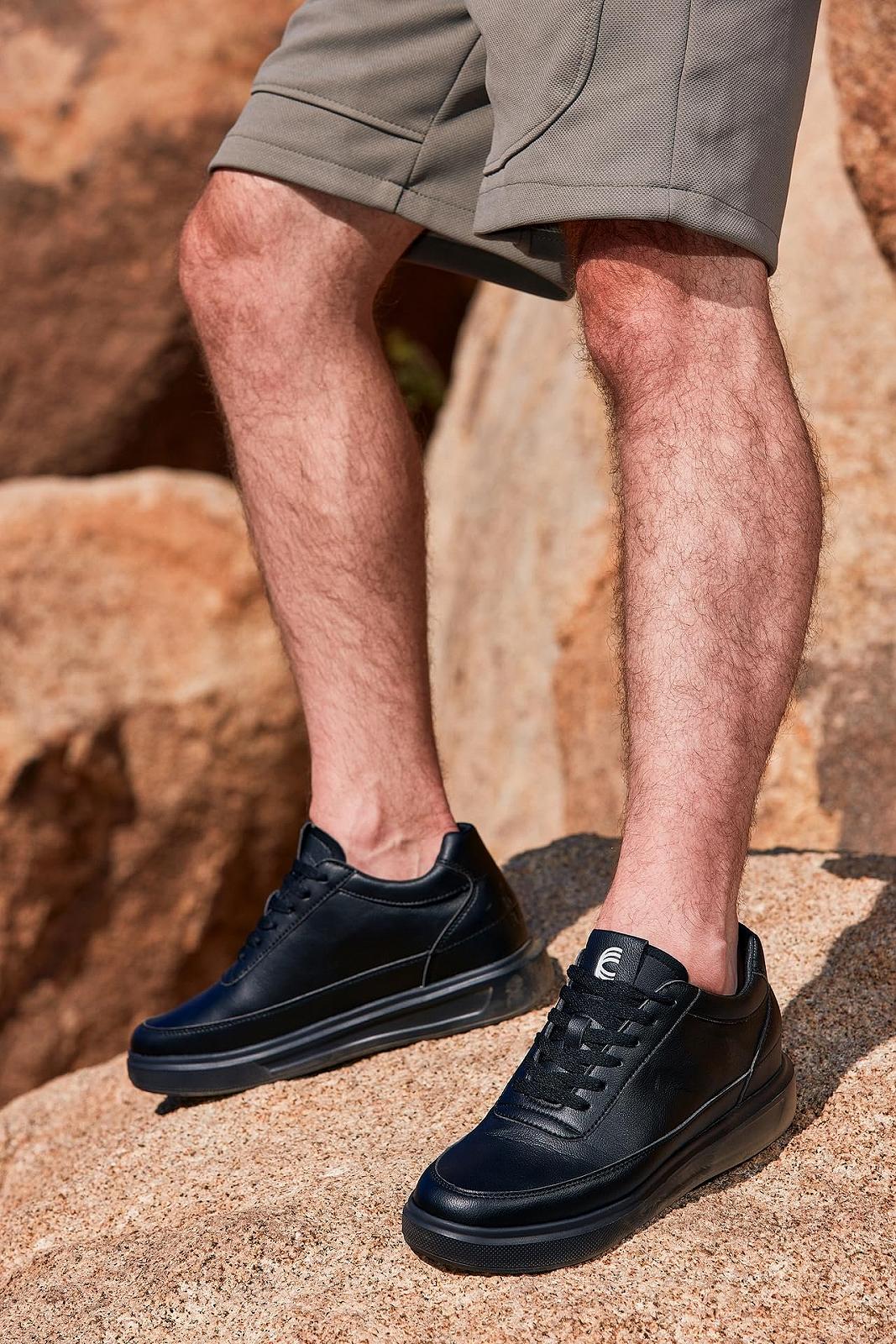 Мужские кроссовки для увеличения роста CALTO Ultra Lightweight Lace-Up Knitted Sporty Walker - на 7 см выше, фото №9 Мужские кроссовки для увеличения роста CALTO Ultra Lightweight Lace-Up Knitted Sporty Walker - на 7 см выше, фото №9