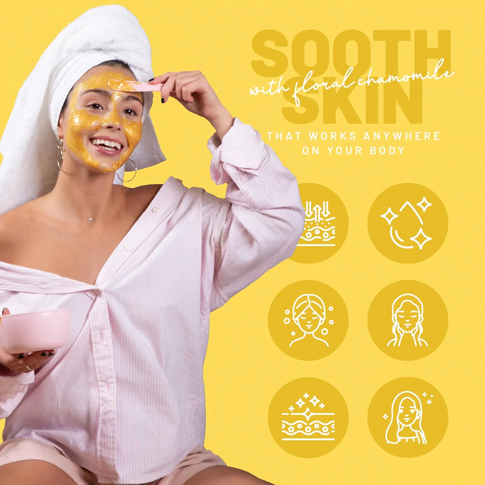 Маска для лица BRÜUN Peel-Off Chamomile Jelly Mask - 680 мл Банка резиновой маски для 30-35 процедур - Увлажняющая гелевая маска для ухода за кожей для мужчин, женщин и взрослых, фото №3