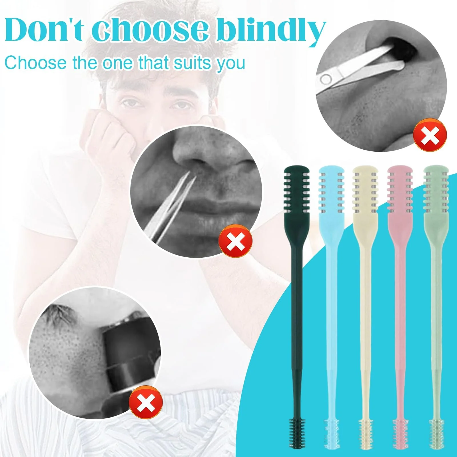 Триммер для волос в носу 2-в-1 Double Sided Nose Hair Knife, фото №4