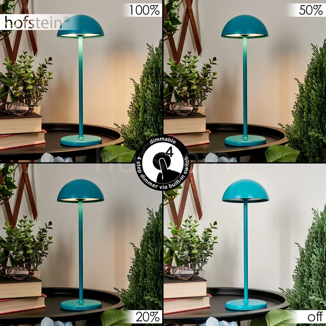 Настільна лампа Pelaro LED Outdoor акумуляторна з димером та USB 1,5 Вт 180 Лм 3000 К Синій / Білий, фото №3