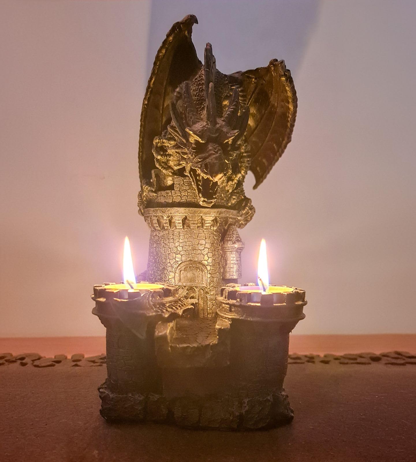 Подсвечник Kremers Schatzkiste Tea Light Holders Dragon 27 см Gothic, фото №4