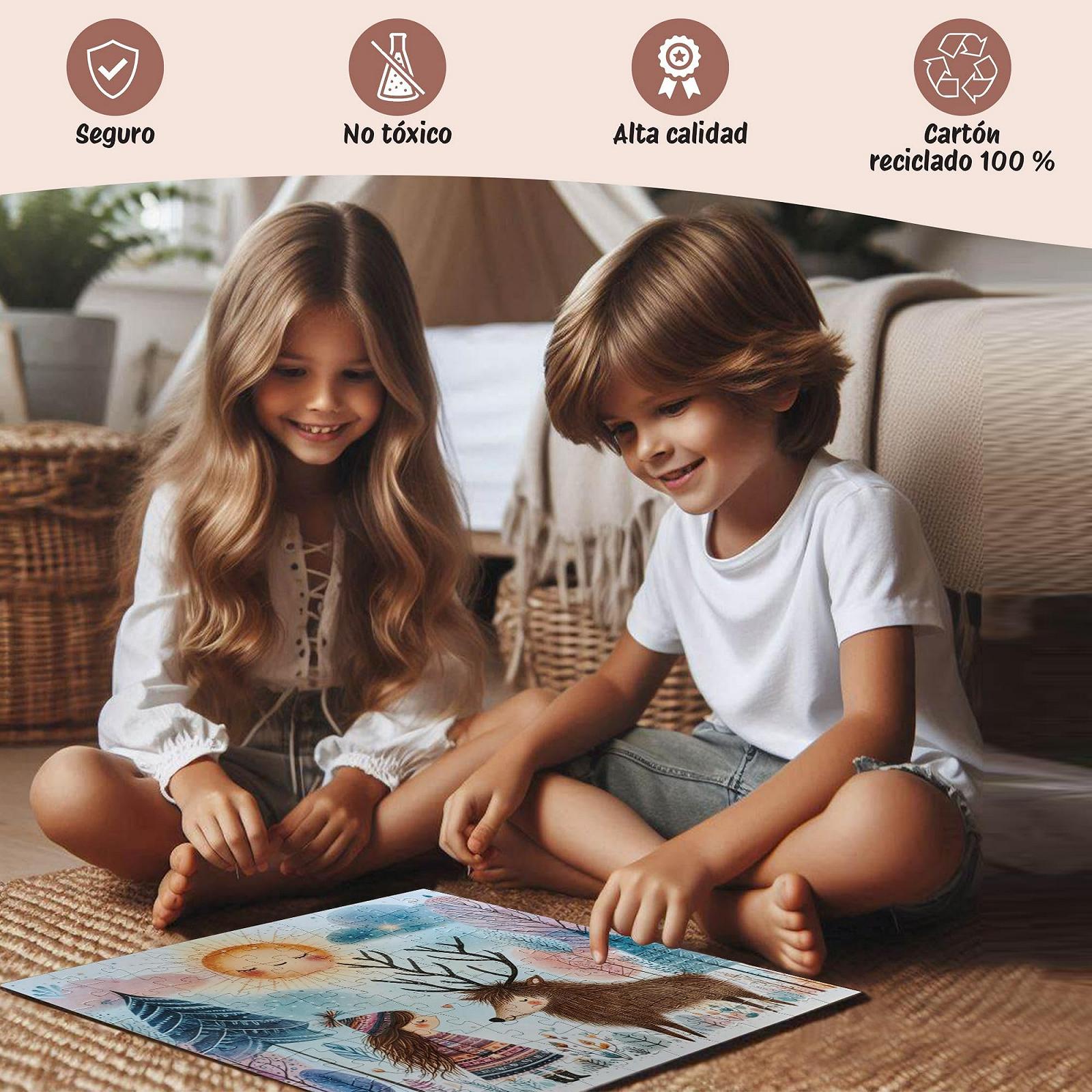 Дитячий пазл Mini Worlds 2 x 100 елементів 40 x 40 см від 6 років, фото №4