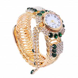 Женские часы PartyKindom с браслетом, кварцевый механизм, синий сплав - Фото 1