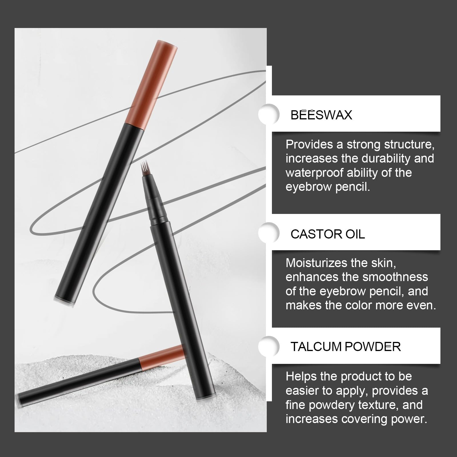 Карандаш для бровей Schwarzer Водостойкий 3D-Micro тростниково-черный (коричневый, 12,5X0,9X0,9 см), фото №3 Карандаш для бровей Schwarzer Водостойкий 3D-Micro тростниково-черный (коричневый, 12,5X0,9X0,9 см), фото №3