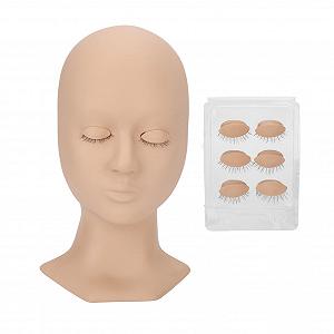 Голова манекена для вій Soft Silicone знімними повіками Single Eye Skin Color B - Фото 1