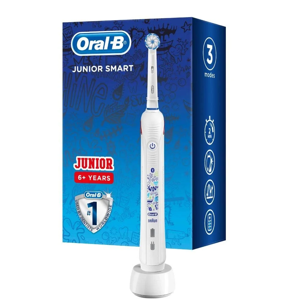 Электрическая зубная щетка Oral-B Junior Smart с датчиком давления для детей от 6 лет, фото №1