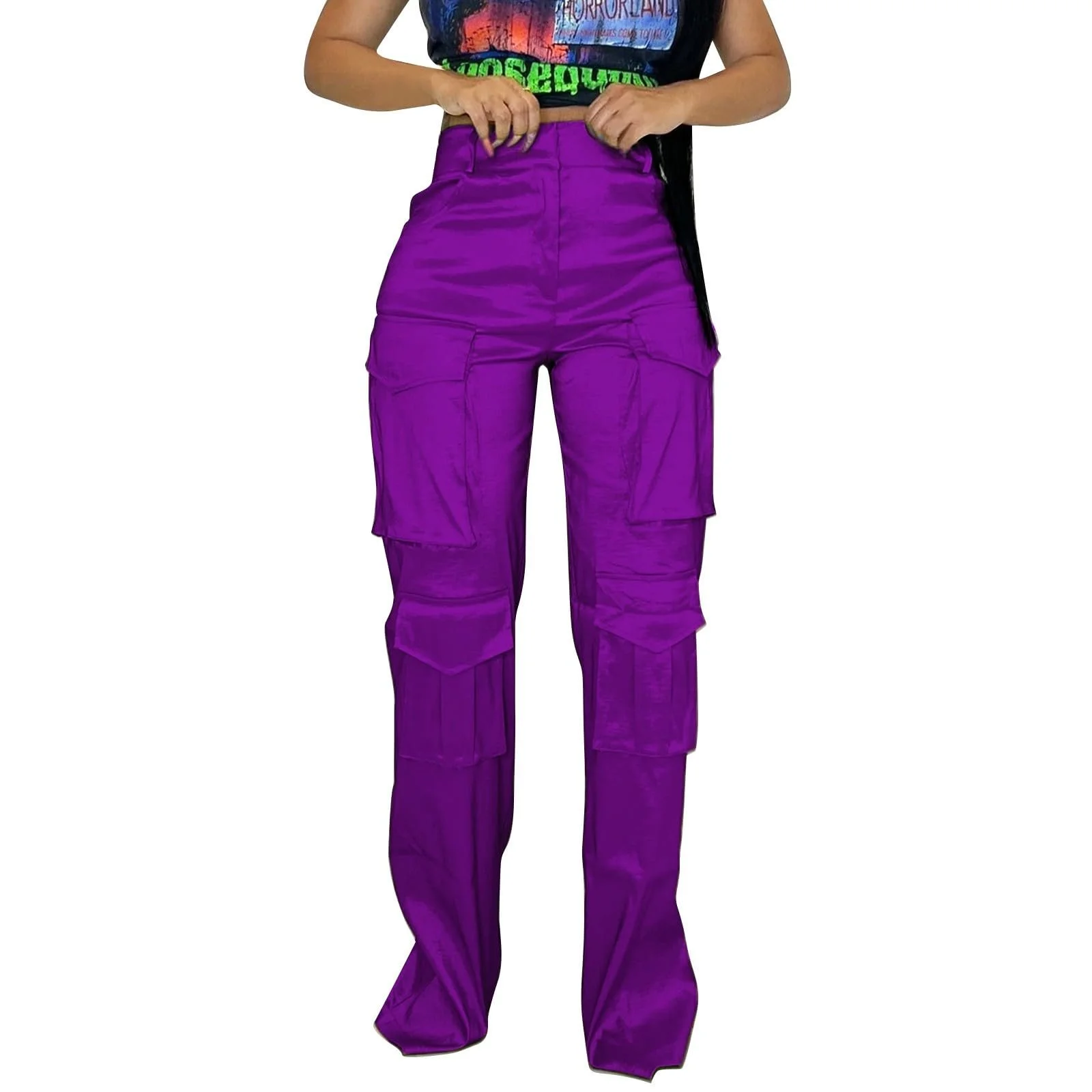 Брюки KEERADS Cargo с высокой посадкой, фото №1