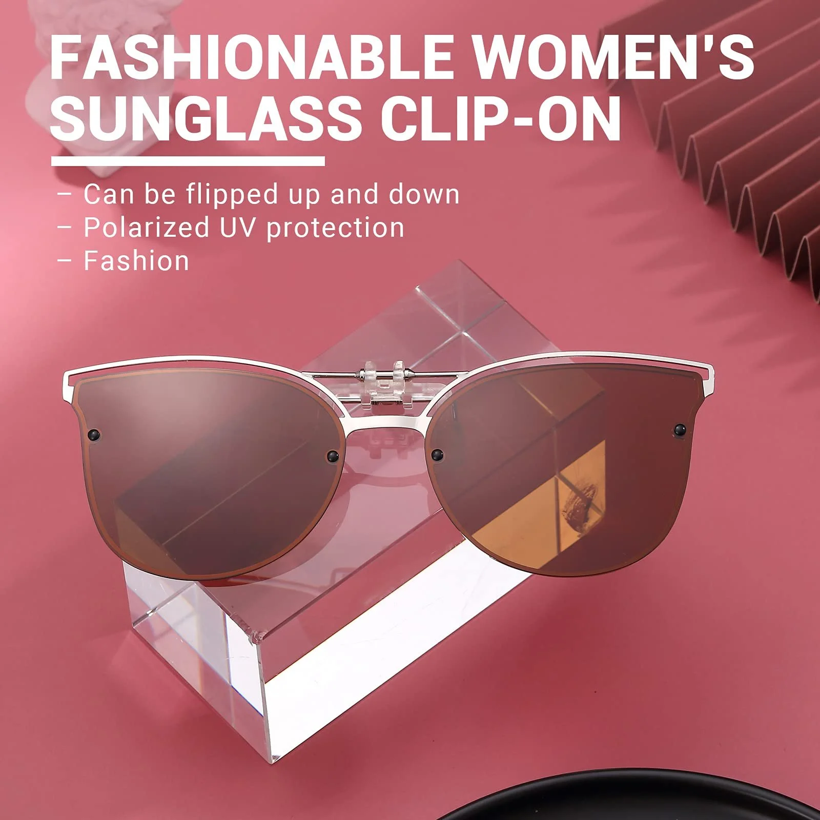 Поляризовані сонцезахисні окуляри з кліпсою з функцією відкидання, підходять для водіння, фото №2