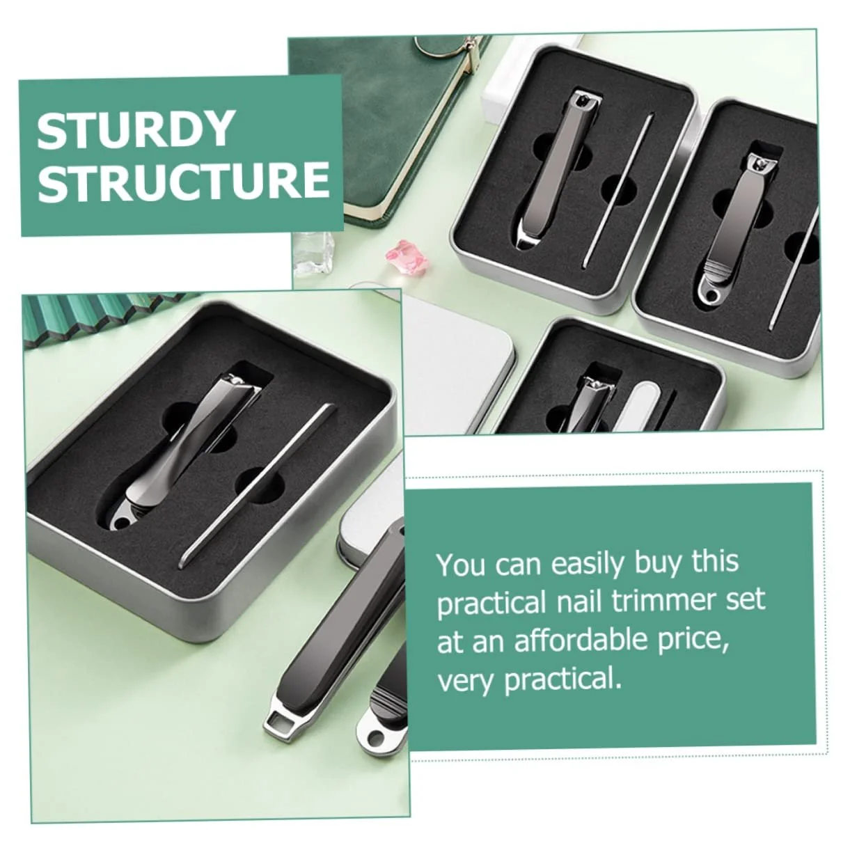 Набор для маникюра и педикюра Healvian 1satz Кусачки для ногтей, фото №6