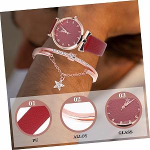 Женские Часы OATIPHO Белый, красный synthetic.ua - Фото 1