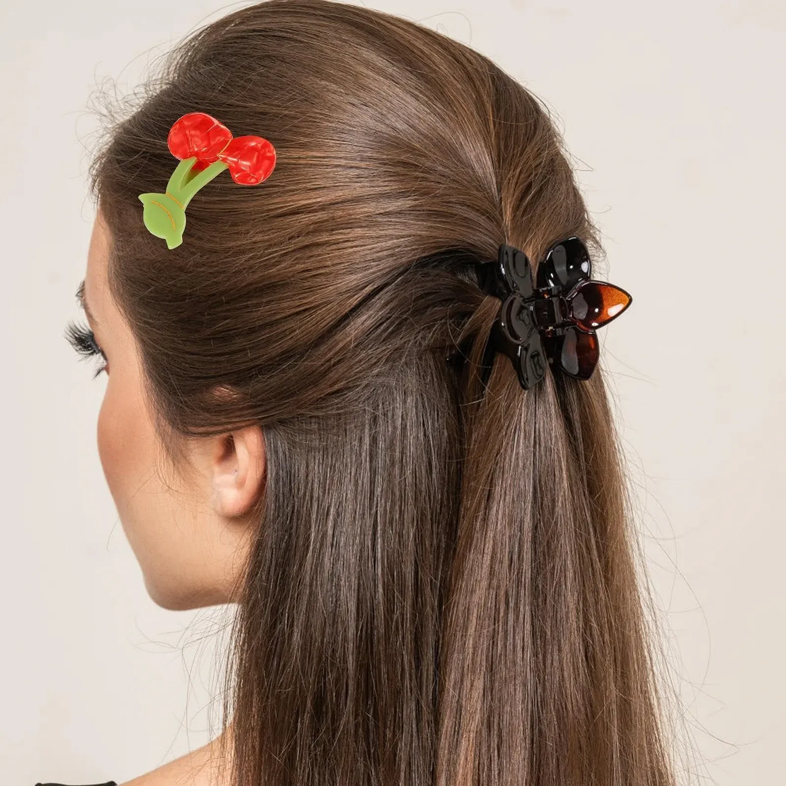 Клешни-клипсы Klauen-Clips с вишнями для волос, фото №2