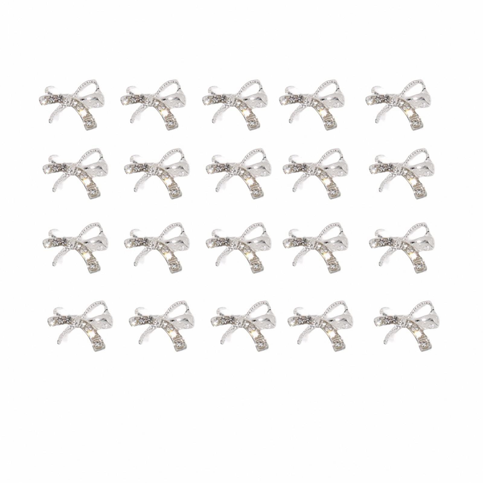 Прикраси для нігтів, велика кількість, прості у використанні, сплав, райдужні, Прикраса для нігтів 3D банти, фото №1